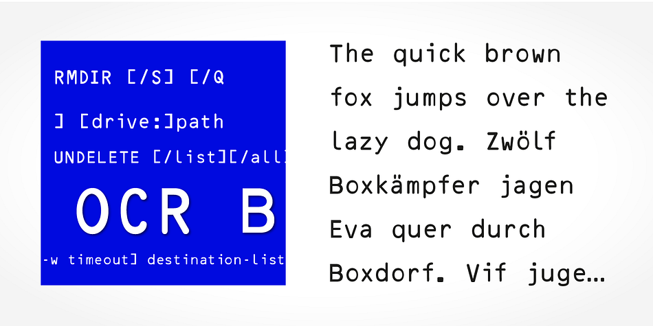 OCR B Font