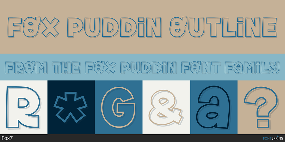 Fox Puddin Outline Font