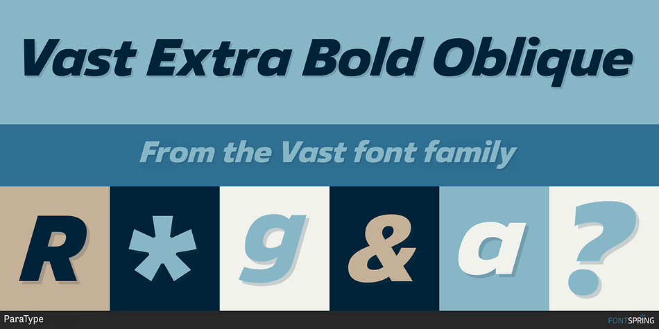 Vast Extra Bold Oblique Font