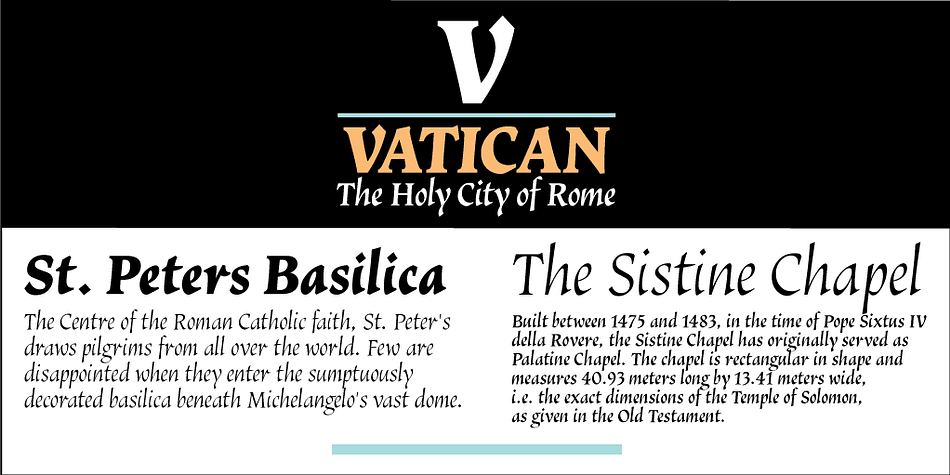 Vatican is a calligraphic face.