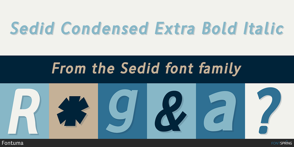 Sedid Condensed Extra Bold Italic Font