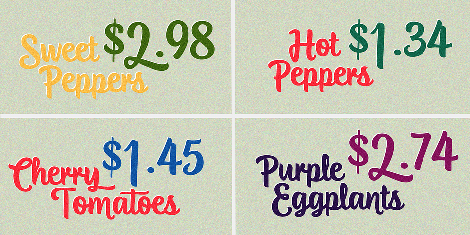 Displaying the beauty and characteristics of the Blue Vinyl font family.
