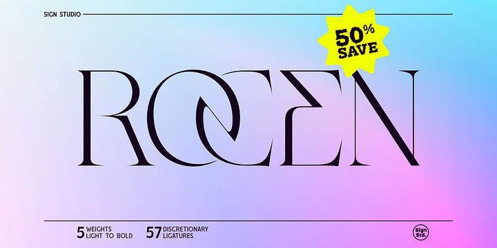 Rocen font family by Sign Studio