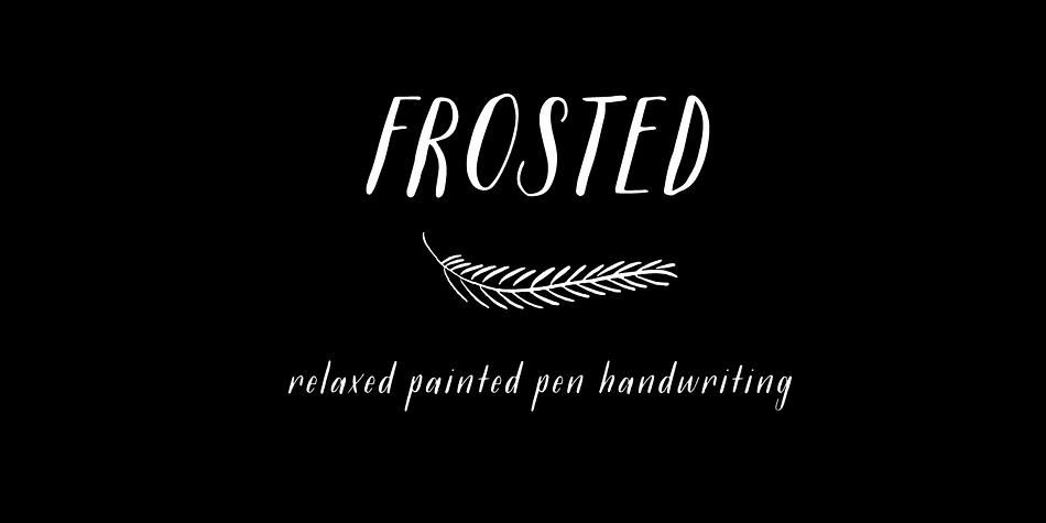 Frosted is a font based on a naive, illustrated handwriting that can be used on a daily basis.