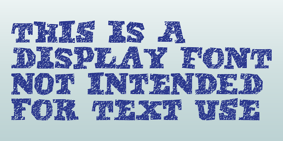 Display Black Serif Rough has an uppercase alphabet located under the character + shift keys and a complete set of alternate uppercase characters located under the character set keys.