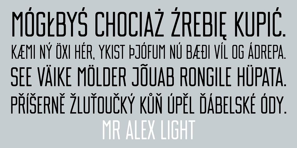 Displaying the beauty and characteristics of the Mr Alex font family.