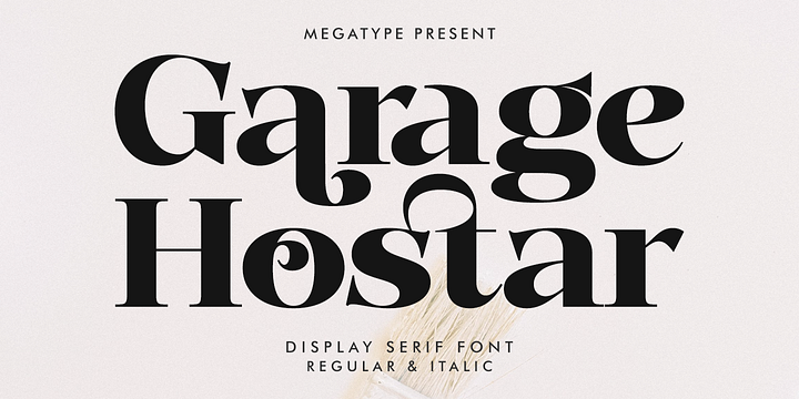 Garage Hostar font family by Mega Type