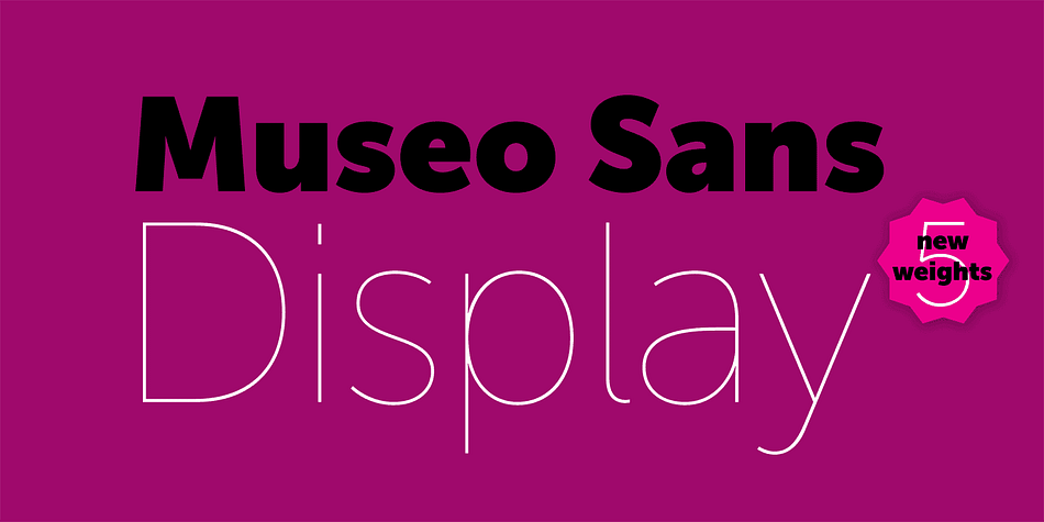 Displaying the beauty and characteristics of the Museo Sans Display font family.