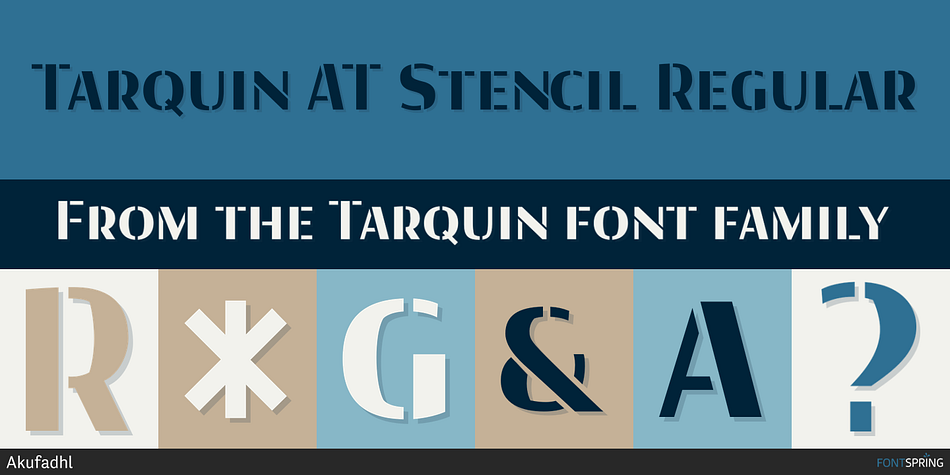 Tarquin AT Stencil Regular Font