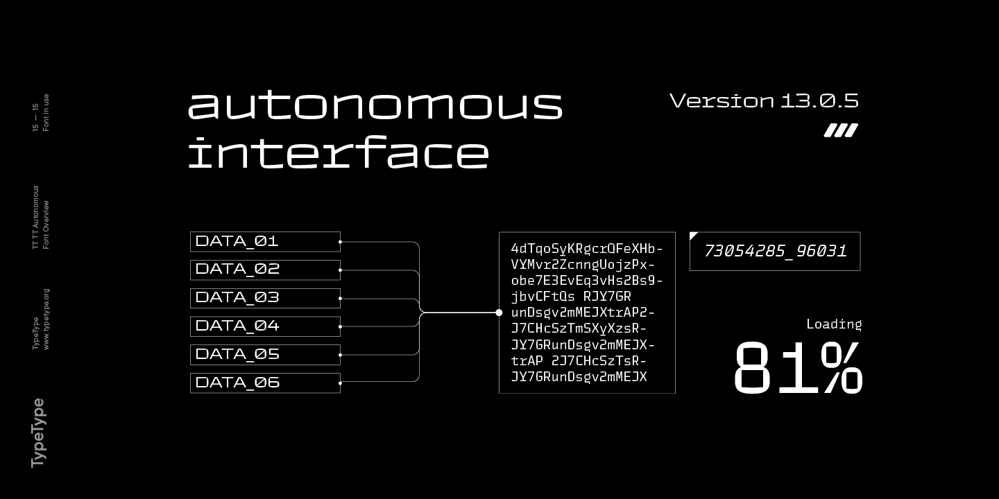 TT Autonomous, Commercial Fonts