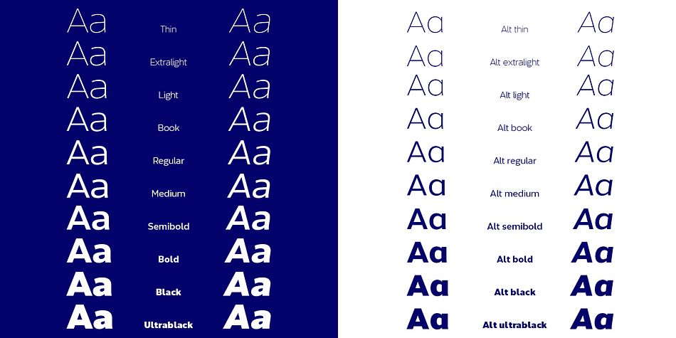 The fonts are based on the geometric forms with a mix of grotesque typefaces.