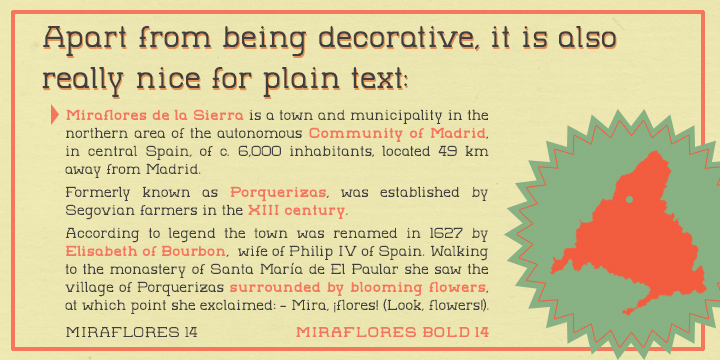 It is an elegant vintage resource perfect for decoration, but also works perfectly for plain text, as you can see in the previews.