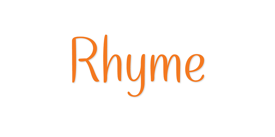 Highlighting the Rhyme font family.
