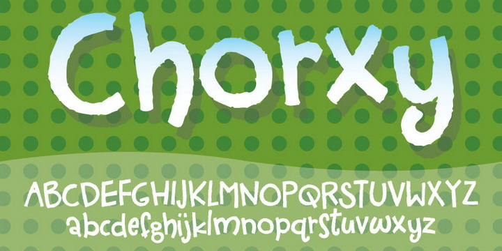 Displaying the beauty and characteristics of the Chorxy font family.