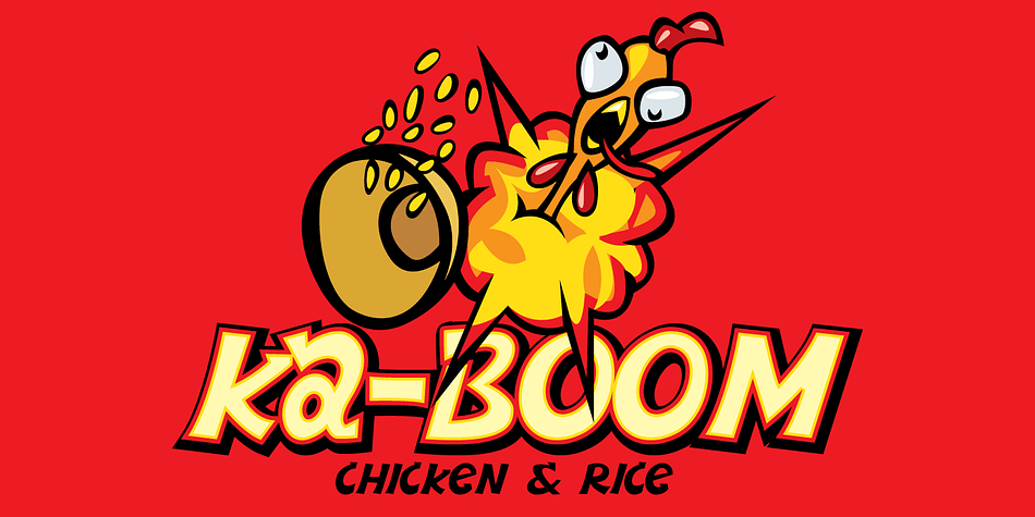 Crazy Cartoon font family sample image.