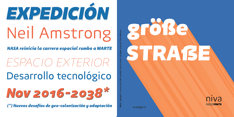 Niva  has extensive OpenType support including 2 additional stylistic sets, Contextual Alternates, Lining Figures and Standard Ligatures making it a powerful font for experienced designers.
