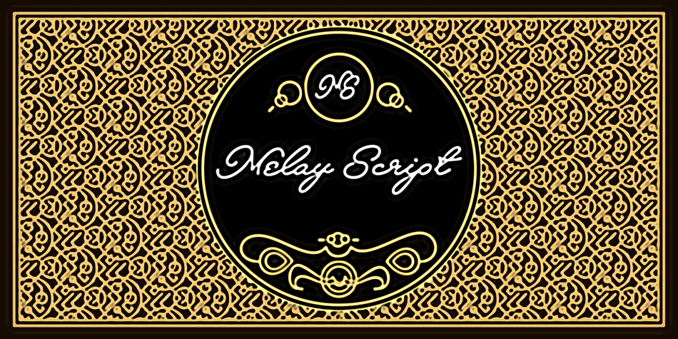 Melay Script is a monolined calligraphic typeface, with large and beautiful upper-case letters and a decorative style.