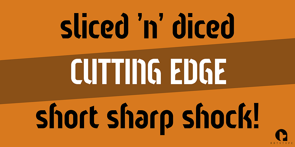 Highlighting the Sliced font family.