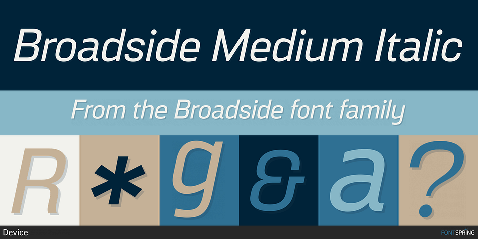 Broadside Medium Italic Font