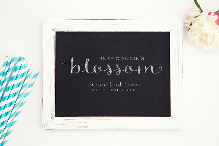 Displaying the beauty and characteristics of the Blossom font family.