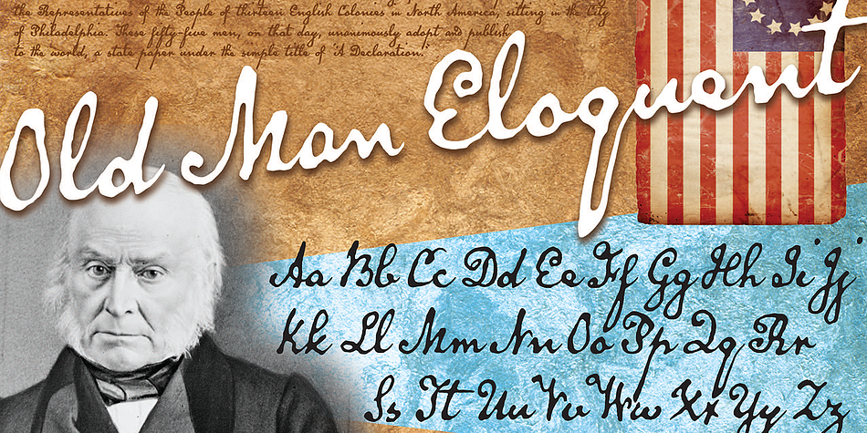Old Man Eloquent is our first historical penmanship font with both regular and bold weights.