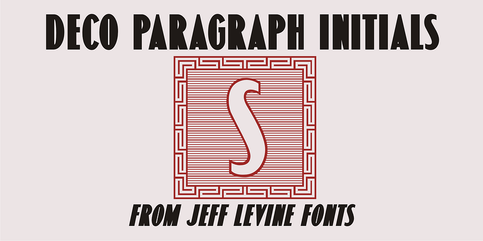 Deco Paragraph Initials JNL contains an alphabet based on the typeface Monthly Adventures JNL and is set within an attractively framed border.