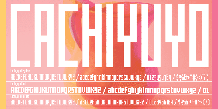 Displaying the beauty and characteristics of the Cachiyuyo font family.