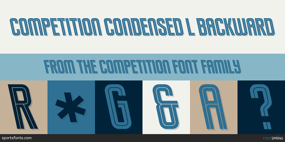 Competition Condensed L Backward Font