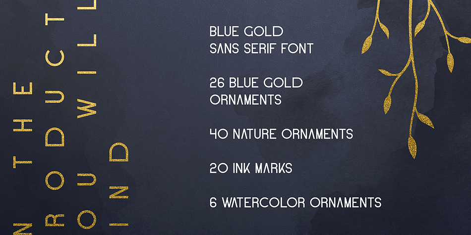 Blue Gold Font