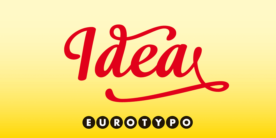 Displaying the beauty and characteristics of the Idea font family.