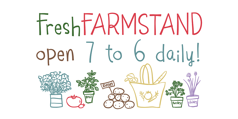 Farmstand is a a two font family.