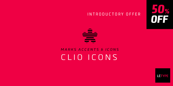 Clio Icons is designed to give more elegance to your project, the font has 88 icons that can be connected one another forming marks and backgrounds in an unique and stylish way.